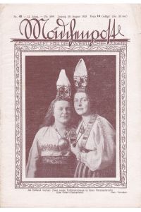 Mädchenpost. Zeitschrift für die weibliche Jugend. Nr. 48, 30. August 1925. An Estland vorbei: Zwei junge Estländerinnen in ihrer Nationaltracht.