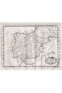 Hispaniae Nova Divisio - Espana Spain Spanien Espagne Portugal mapa map Karte