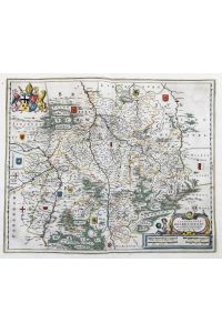 Episcopatus Hildesiensis Descriptio Novissima - Bistum Hildesheim Einbeck Hameln Goslar Wolfenbüttel Niedersachsen map Karte