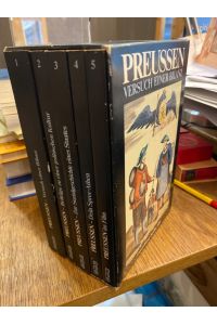 Preussen. Versuch einer Bilanz. Katalog in fünf Bänden. Band 1-5 (vollständig) im Schuber. Band 1: Preussen - Versuch einer Bilanz. Band 2: Preussen - Beiträge zu einer politischen Kultur. Band 3: Preussen - Zur Sozialgeschichte eines Staates. Band 4: Preussen - Dein Spree-Athen. Band 5: Preussen im Film. Ausstellungsführer. Eine Ausstellung der Berliner Festspiele GmbH 15. August - 15. November 1981, Gropius-Bau (ehemals Kunstgewerbemuseum) Berlin.