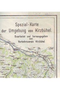 Brunn`s Spezial-Karte der Umgebung von Kitzbühel.