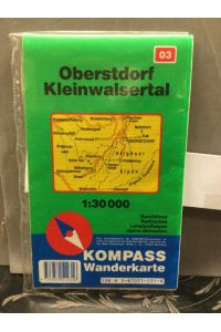 Oberstdorf, Kleinwalsertal 1 : 30 000 Kurzführer Radtouren Langlaufloipen Alpine Skirotuen.   - Kompass-Umgebungskarte ; 03