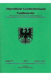 Altpreußische Geschlechterkunde : Familienarchiv