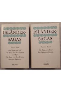 Isländer-Sagas, Konvolut von 2 Bänden [2 Bücher].