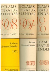 6 Bändchen Reclams Literaturkalender 1966 - 1971.