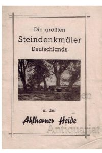 Die größten Steindenkmäler Deutschlands in der Ahlhorner Heide.