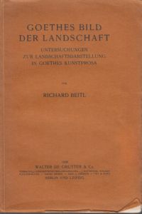 Goethes Bild der Landschaft: Untersuchungen zur Landschaftsdarstellung in Goethes Kunstprosa.
