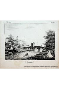 EDIRNE, (Adrianopel), Turkey, view original lithograph ca. 1835