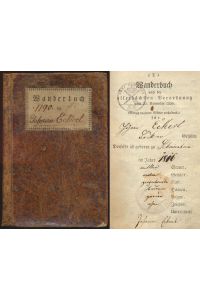 Wanderbuch nach der allerhöchsten Verordnung vom 20. November 1809. (Vierzig paginierte Blätter enthaltend) für Johann Eckert.