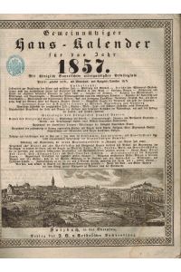 Gemeinnütziger Haus-Kalender für das Jahr 1856, 1857, 1858, 1859.   - 4 Jahrgänge in 2 Bänden.