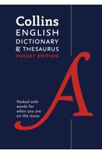 Collins Pocket Dictionary & Thesaurus: The Perfect Portable Dictionary and Thesaurus