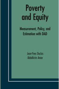Poverty and Equity  - Measurement, Policy and Estimation with DAD