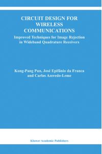 Circuit Design for Wireless Communications  - Improved Techniques for Image Rejection in Wideband Quadrature Receivers