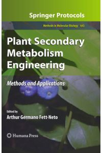 Plant Secondary Metabolism Engineering  - Methods and Applications