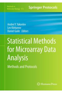 Statistical Methods for Microarray Data Analysis  - Methods and Protocols
