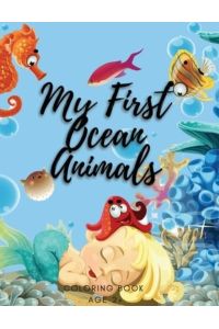 Sea Creatures and Ocean Animals Coloring Book for kids ages 4-8