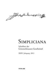 Simpliciana  - Schriften der Grimmelshausen-Gesellschaft- XXXV. Jahrgang / 2013