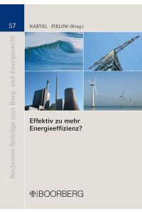 Effektiv zu mehr Energieeffizienz?  - Dokumentation der XV. Jahrestagung des Instituts für Berg- und Energierecht am 19. Mai 2011