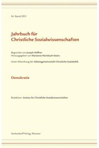 Jahrbuch für christliche Sozialwissenschaften, 54. Band (2013)  - Demokratie