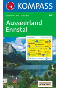 Ausseerland - Ennstal  - Wanderkarte mit Tourenführer, Radwegen und alpinen Skirouten. GPS-geeignet. 1:50000