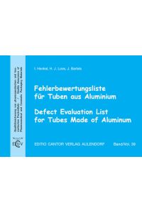 Fehlerbewertungsliste für Tuben aus Aluminium