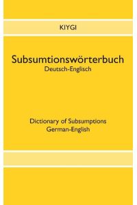 Subsumtionswörterbuch Deutsch-Englisch