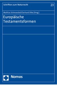 Europäische Testamentsformen