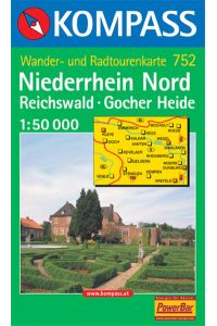 Niederrhein Nord /Reichswald /Gocher Heide  - Mit Radwegen. 1:50000