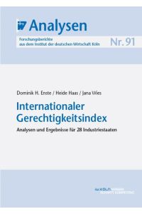 Internationaler Gerechtigkeitsindex  - Analysen und Ergebnisse für 28 Industriestaaten