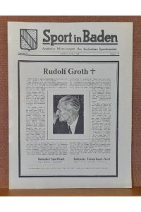 Nachruf für Rudolf Groth in: Sport in Baden (Amtliche Mitteilungen des Badischen Sportbundes 10. Jg. Nr. 10, 5. 3. 56) (Beisetzung am 7. März 1956 Friedhof Karlsruhe-Mühlburg)
