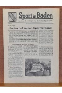 Gründung Badischer Sportbund am 13. 3. 1956 in: Sport in Baden (Amtliche Mitteilungen des Badischen Sportbundes 10. Jg. Nr. 11, 12. 3. 56)