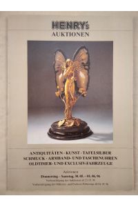 Henry´s Auktionen - Mai 1996.   - Antiquitäten, Kunst, Tafelsilber, Schmuck, Armband- und Taschenuhren, Oldtimer und Exclusiv-Fahrzeuge.