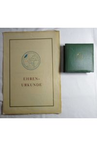 Ehrenurkunde & Medaille Zentrale Fachkommission Kleingärtner & Siedler (126771)