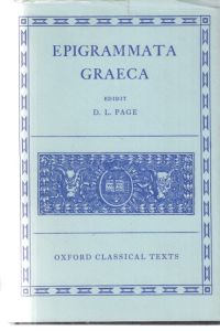 Epigrammata Graeca.   - Oxford Classical Texts. Scriptorum Classicorum Bibliotheca Oxoniensis.
