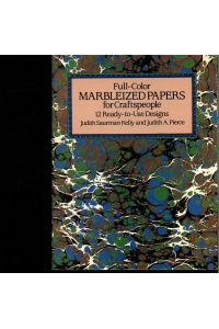 Full-Color Marbeleized Papers for Craftspeople.   - 12 Ready-to-Use Designs.