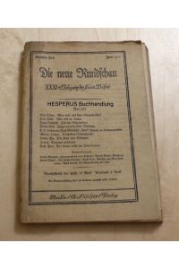 Die neue Rundschau - 31. Jg. der freien Bühne/6. Heft 1920