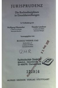 Jurisprudenz : d. Rechtsdisziplinen in Einzeldarst.   - Kröners Taschenausgabe ; Bd. 474