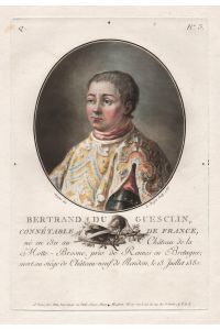 Bertrand du Guesclin, Connétable de France - Bertrand du Guesclin Breton knight noble Portrait
