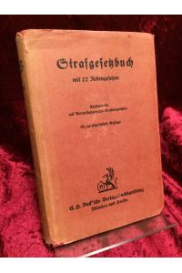 Strafgesetzbuch. Mit 77 Nebengesetzen.   - Stand vom 1. Januar 1951. Textausgabe mit Verweisungen und Sachvereichnis.