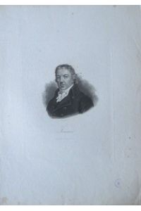 Porträt. Brustbild. Stahlstich von G. F. L. Jaquemont, 16, 9 x 12 cm, 1835.