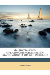 Möbius, T: Málshátta-Kvæði (Sprichwörtergedicht), Ein Isländ