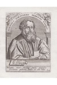 Ioannes Forsterus Hebraeus - Johann Forster (1496-1556) Augsburg Wittenberg Theologe Reformation Hebraist Portrait