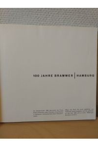 100 Jahre Brammer Hamburg.