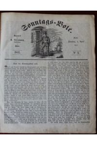 Sonntags-Bote. Erster Jahrgang, 1852.