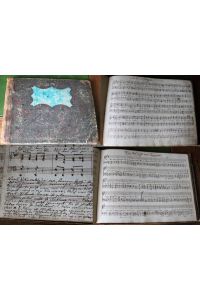 Noten / Liederbuch. Handschriftiche Sammlung von 48 Liedern mit Noten für das Klavier und begleitenden Texten.