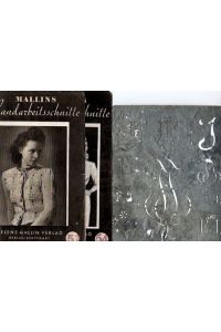 Mallins Handarbeitsschnitte Heft 51 und 54 mit Aluminium-Schablone;  - von der amerikanischen Militärregierung genehmigt;