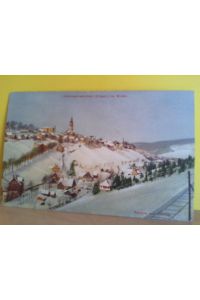 Ansichtskarte / Postkarte. Johanngeorgenstadt (Erzgeb. ) im Winter, Bahnlinie nach Carlsbad, gelaufen, gestempelt 1911.