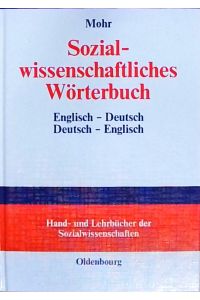 Sozialwissenschaftliches Wörterbuch  - Englisch-Deutsch, Deutsch-Englisch