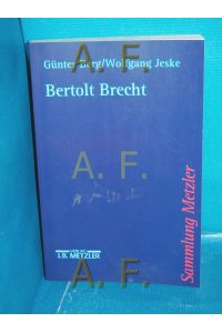 Bertolt Brecht  - Günter Berg/Wolfgang Jeske / Sammlung Metzler Band 310