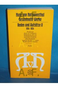 Gesammelte Werke Teil: Reden und Aufsätze II 1914 - 1924